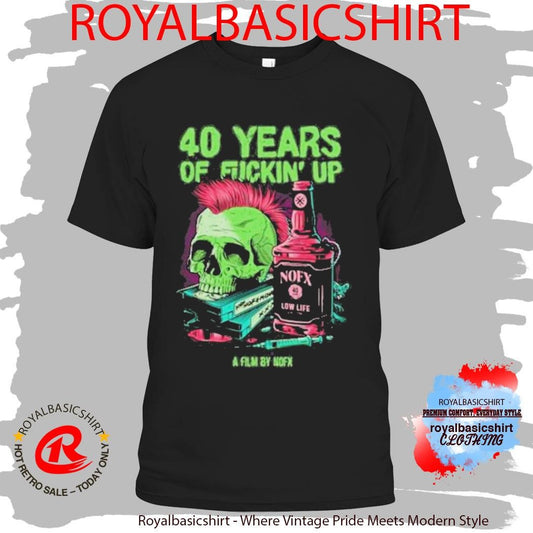 Nofx 40 Years Of Fuckin’ Up Bottle Skull Shirt