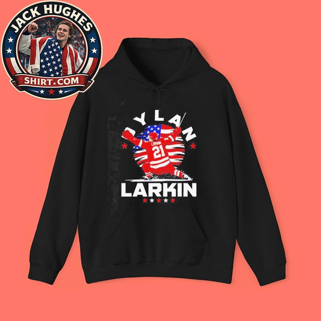 Number 21 Dylan Larkin Detroit USA Flag Celebration Shirt