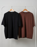 Oversized Tee 2 Pack: Black, Brown