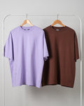 Oversized Tee 2 Pack: Lilac, Brown