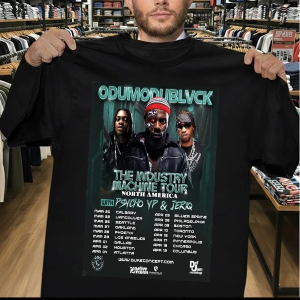 Odumodu Blvck The Industry Machine Tour North America 2026 Poster Shirt