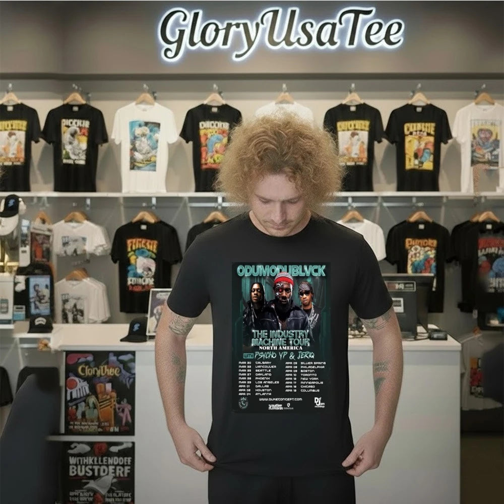Odumodu Blvck The Industry Machine Tour North America 2026 Poster Shirt