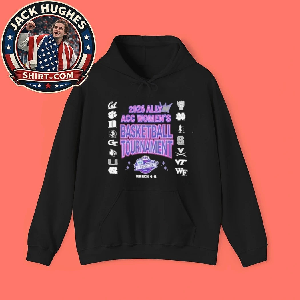 Official 2026 Ally Acc Womens Basketball Tournament Team Logo Shirt
