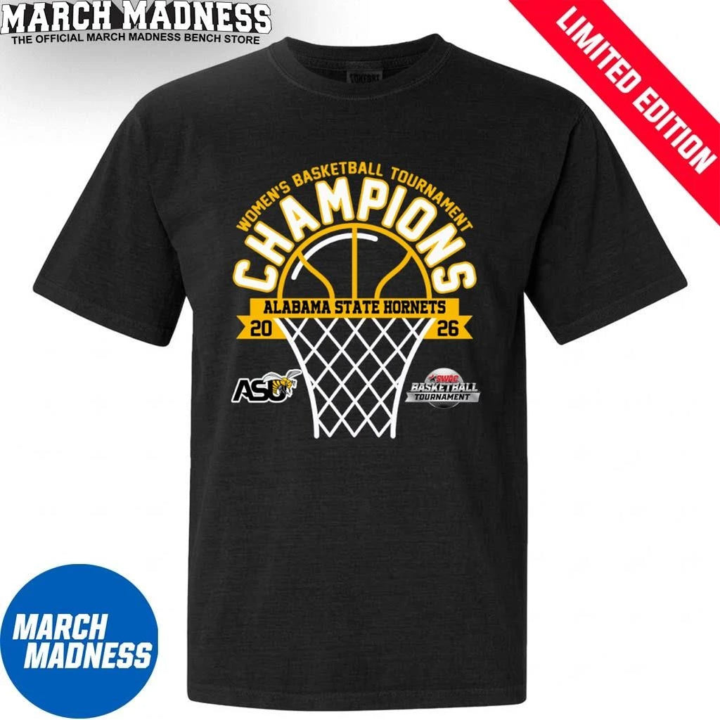 Official Alabama State Hornets 2026 SWAC Women’s Basketball Tournament Champions Shirt