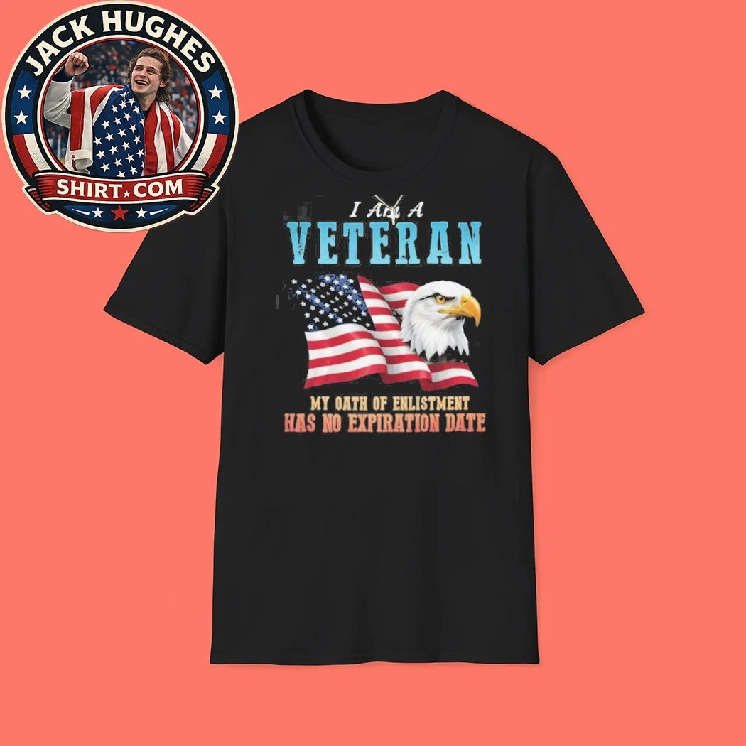 Official American Veteran Oath Of Enlistment No Expiration Date Eagle Shirt
