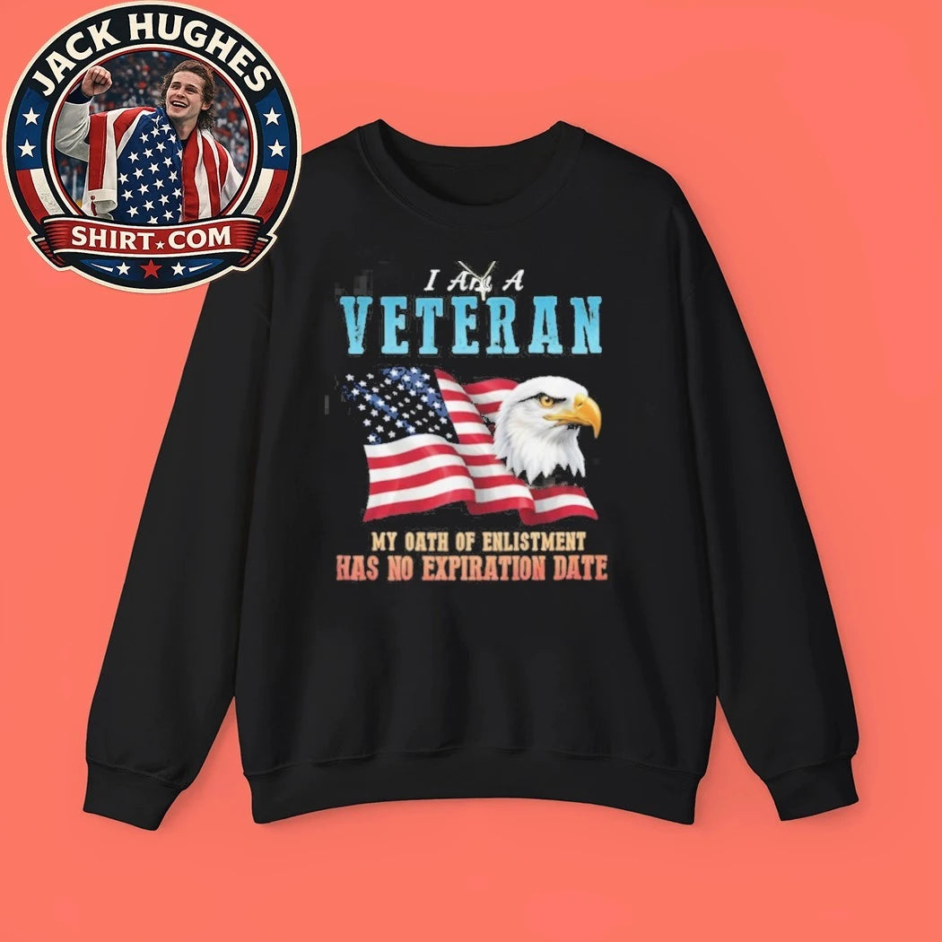 Official American Veteran Oath Of Enlistment No Expiration Date Eagle Shirt