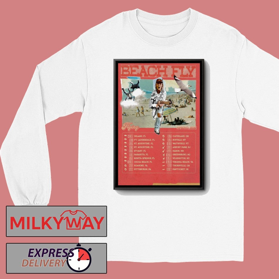 Beach Fly Flying Tour Spring 2026 Poster shirt