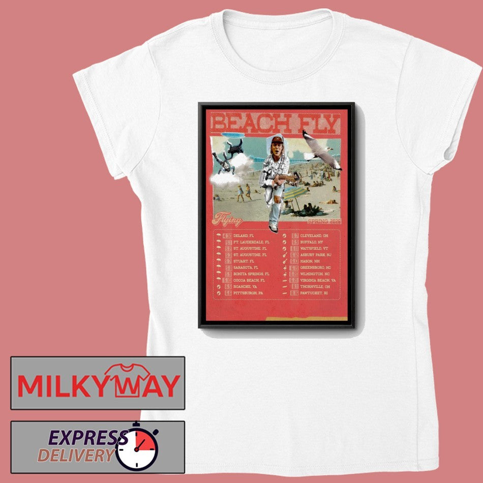 Beach Fly Flying Tour Spring 2026 Poster shirt