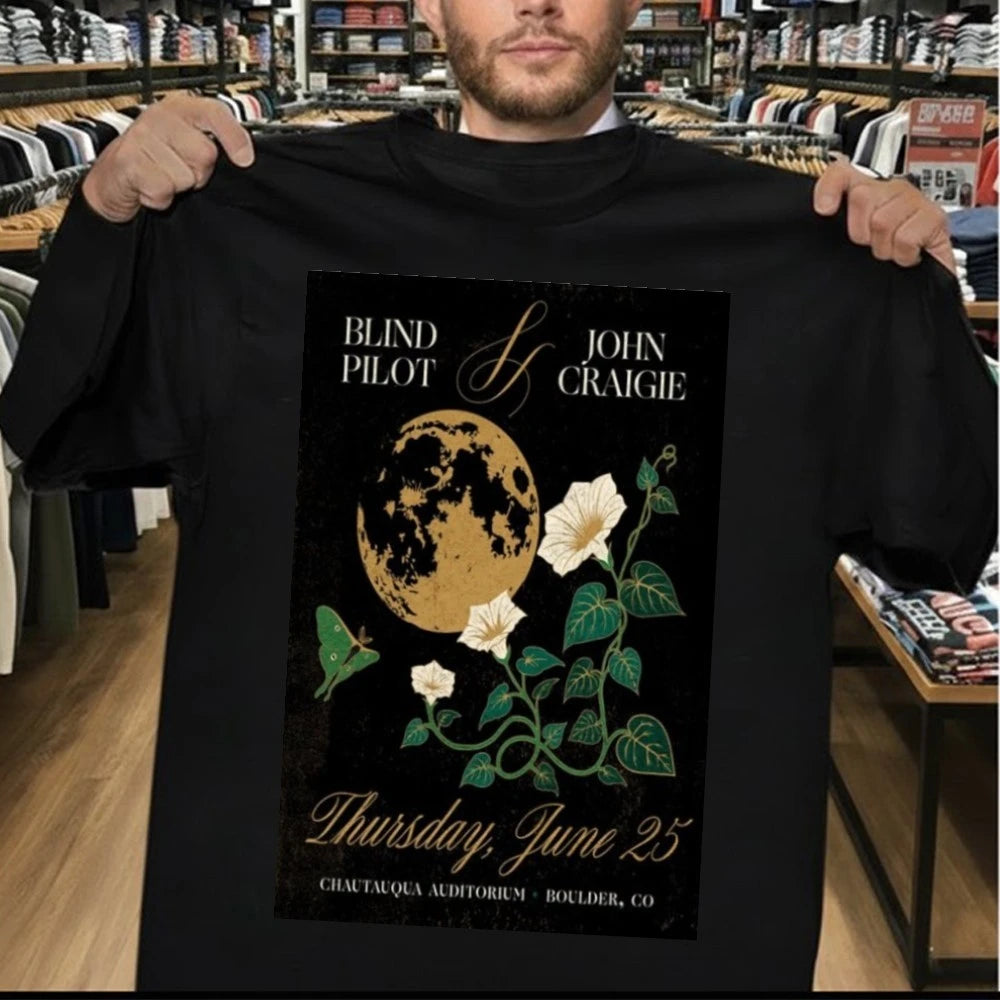 Official Blind Pilot &amp; John Craigie June 25 2026 Boulder, CO Poster Shirt
