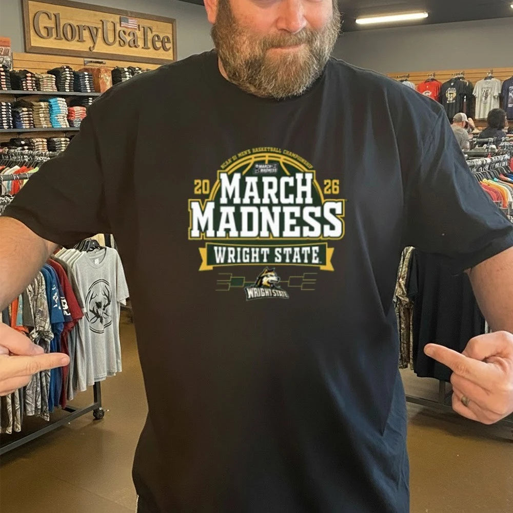 Official Blue 84 Wright State Raiders Green 2026 Men’s Basketball March Madness Bound Shirt
