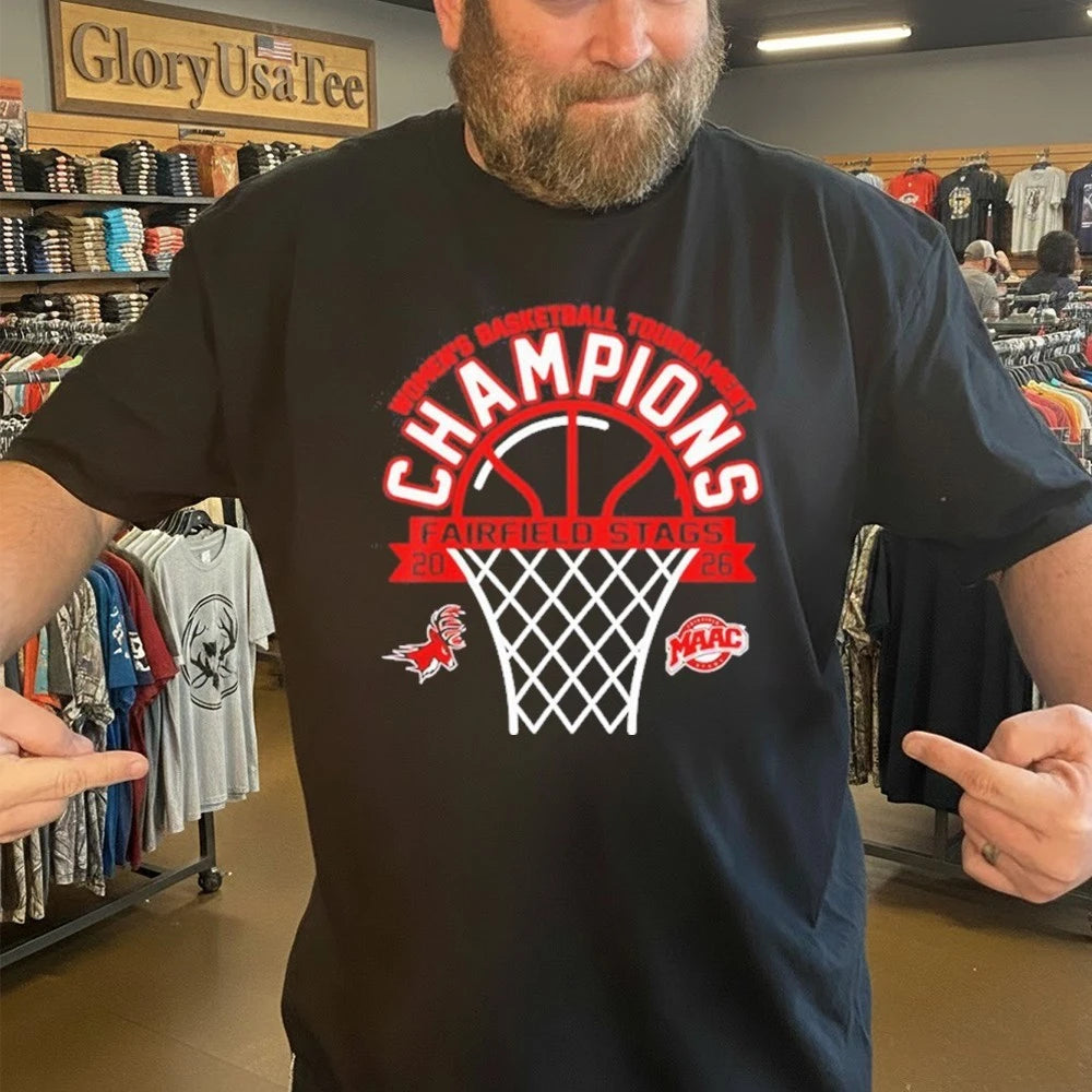 Official Celebrates Fairfield Stags Wins MAAC Women’s Basketball Tournament Champions 2026 Shirt