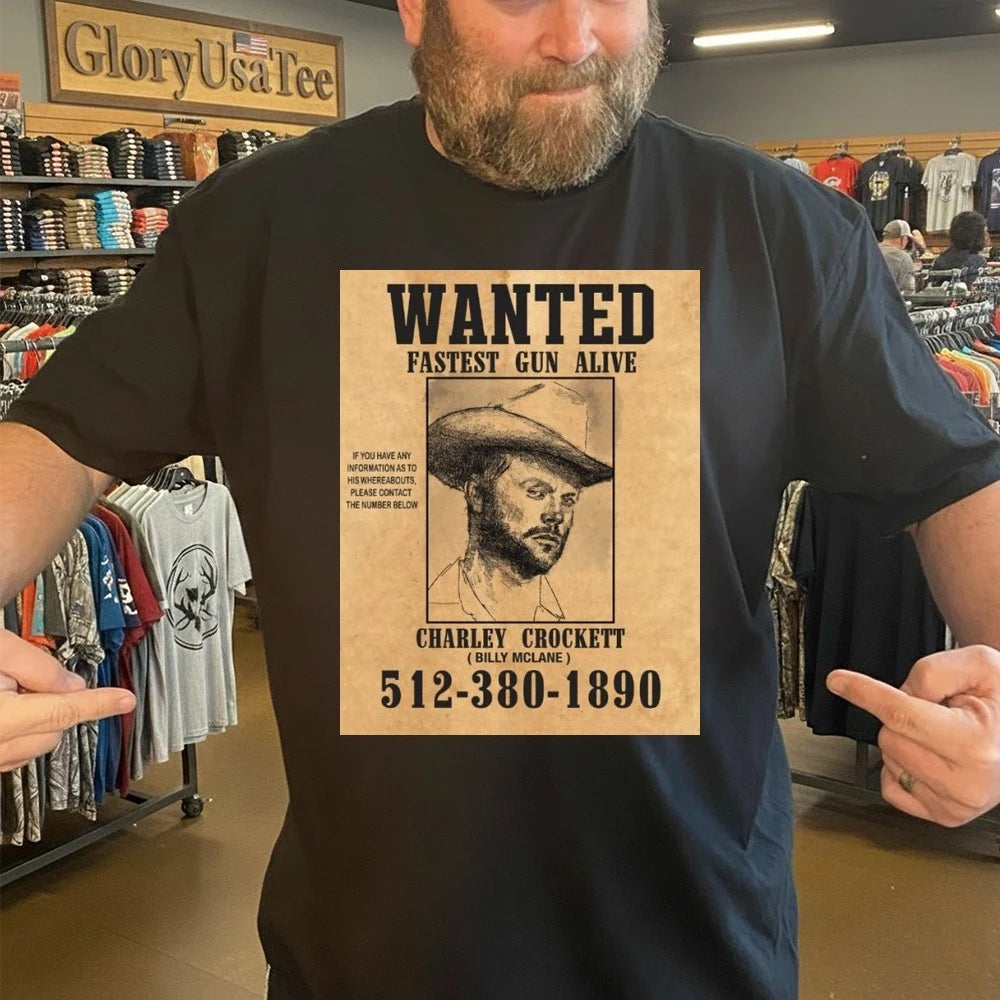 Official Charley Crockett Wanted Fastest Gun Alive Poster Shirt