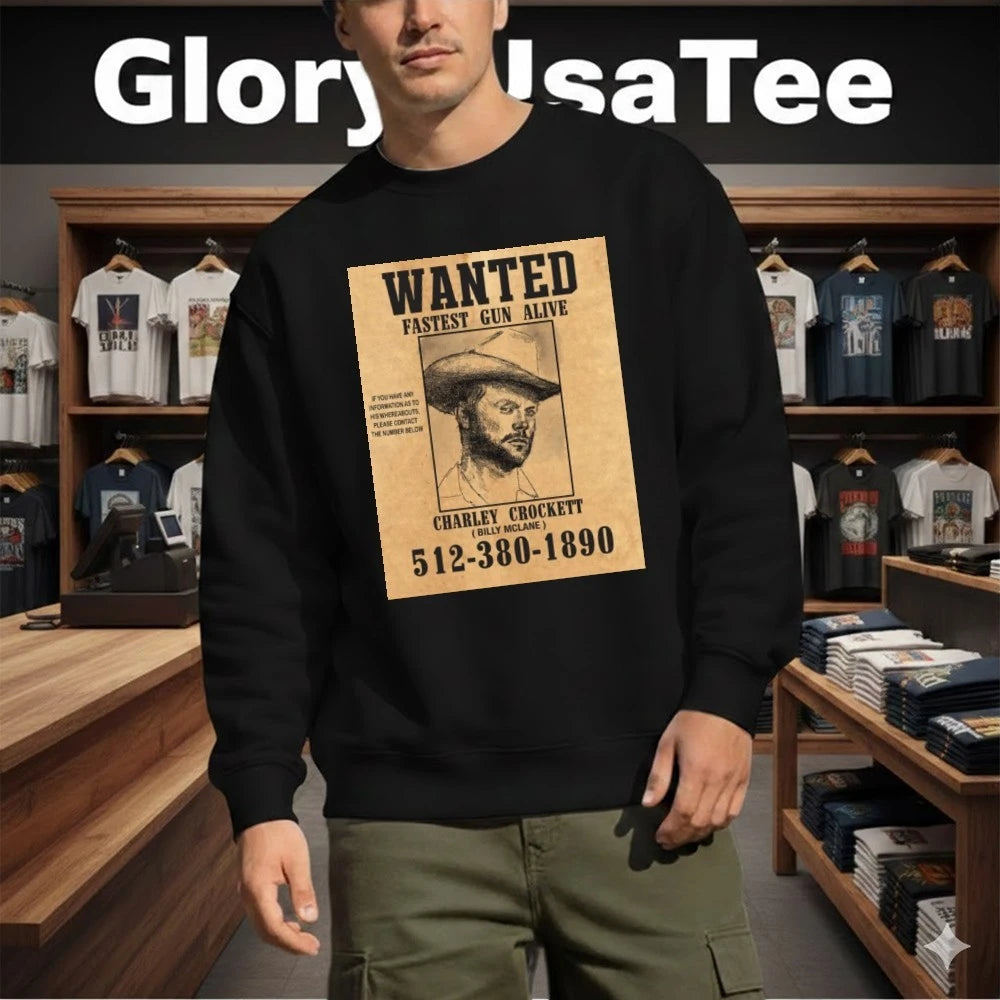 Official Charley Crockett Wanted Fastest Gun Alive Poster Shirt