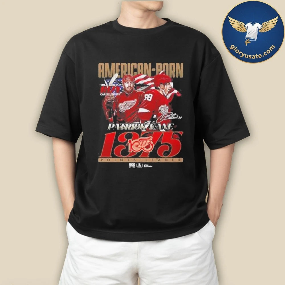 Official Detroit Red Wings 500 Level Kane American Born 1375 Shirt