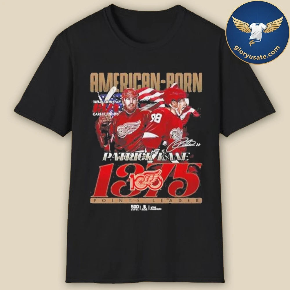 Official Detroit Red Wings 500 Level Kane American Born 1375 Shirt