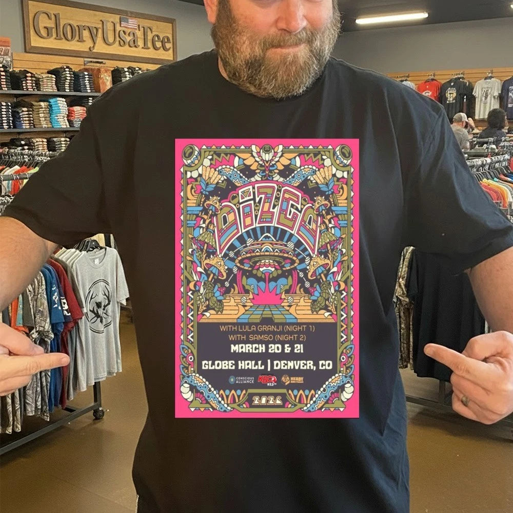 Official Dizgo Denver, Colorado March 20-21 2026 Tour Poster Shirt