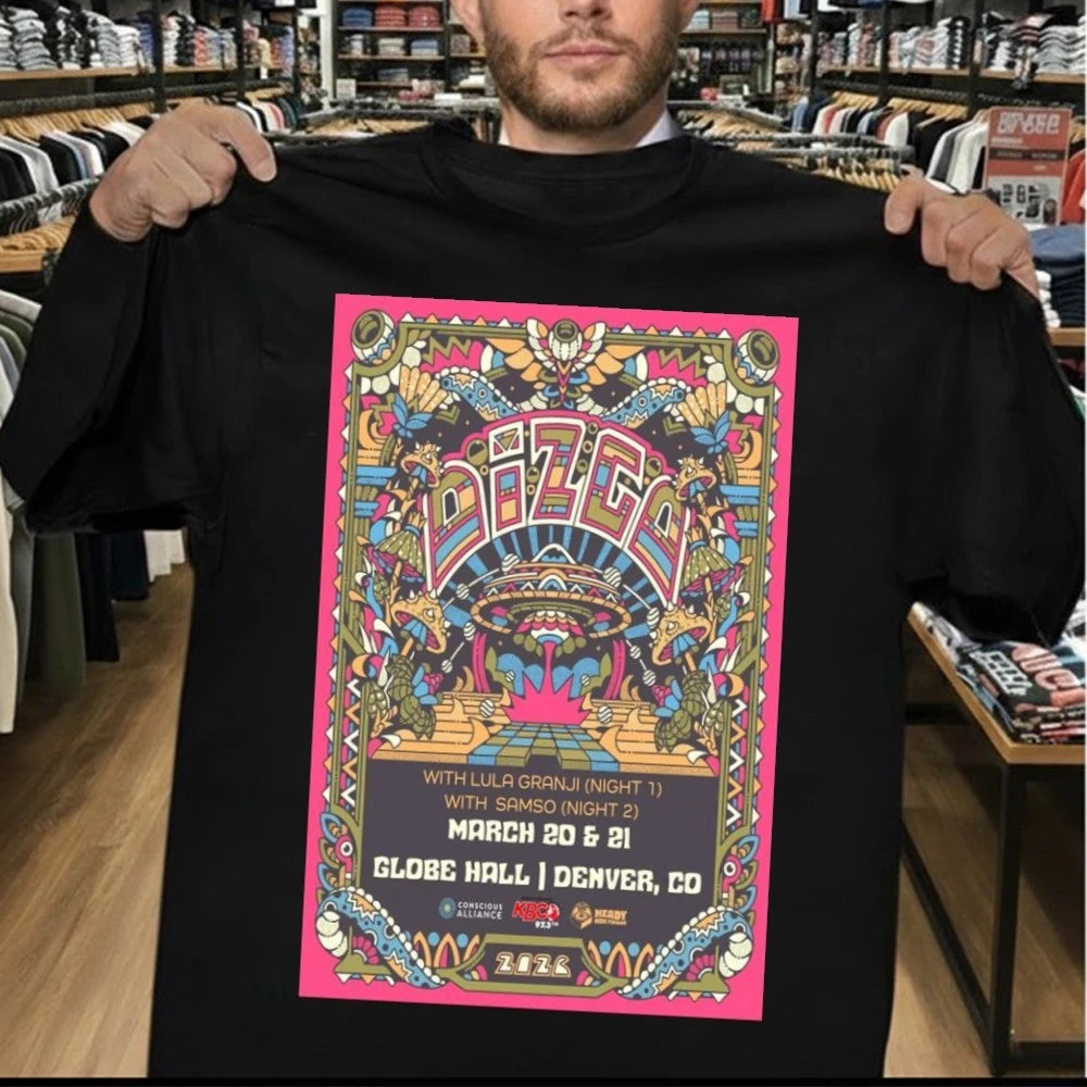 Official Dizgo Denver, Colorado March 20-21 2026 Tour Poster Shirt