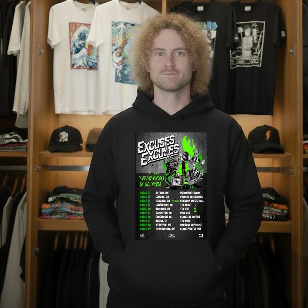 Official Excuses Excuses The Nothing At All Tour March 2026 Poster Shirt