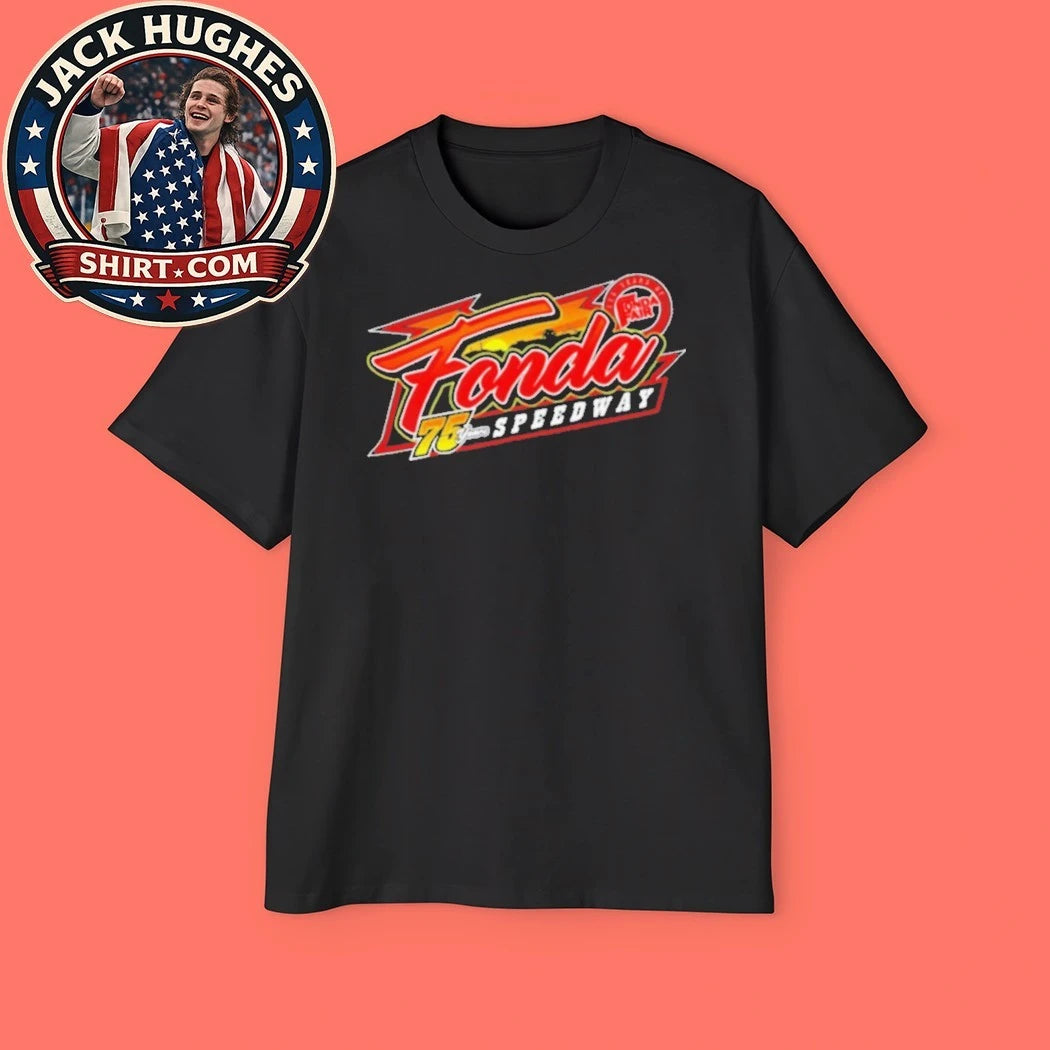 Official Fonda Speedway 75 Years Anniversary Racing Logo Shirt