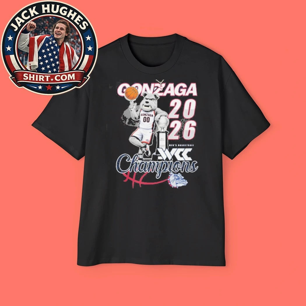 Official Gonzaga Bulldogs Wcc Men #8217 S Basketball Champions 2026 Shirt