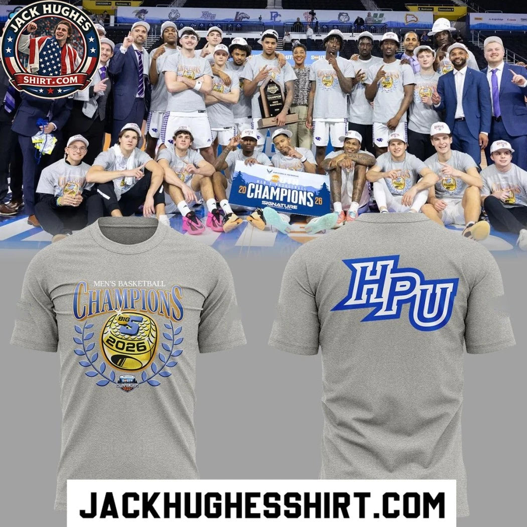 Official High Point Panthers 2026 Big South Tournament Champions Logo Two Sided Shirt