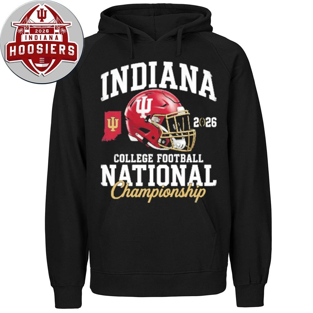 Official Indiana College Football National Champions Logo And Helmet 2026 T-Shirt