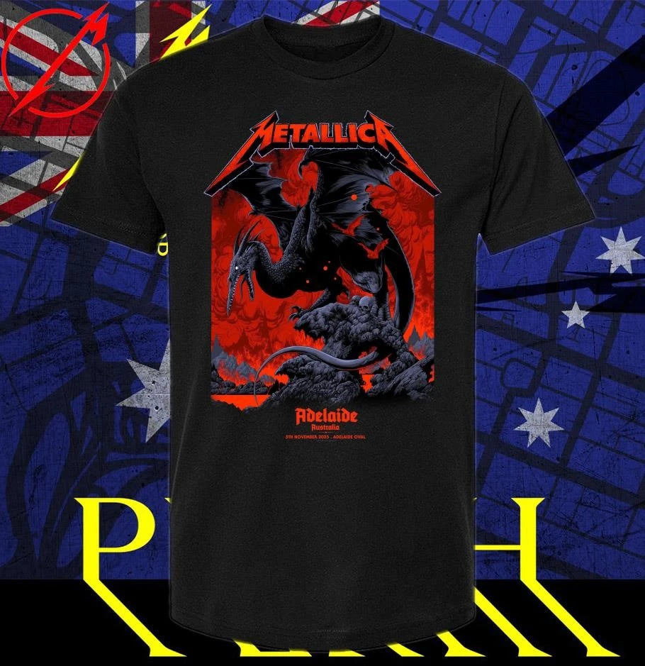 Official Metallica M72 Adelaide Australia 2025 Event T-Shirt