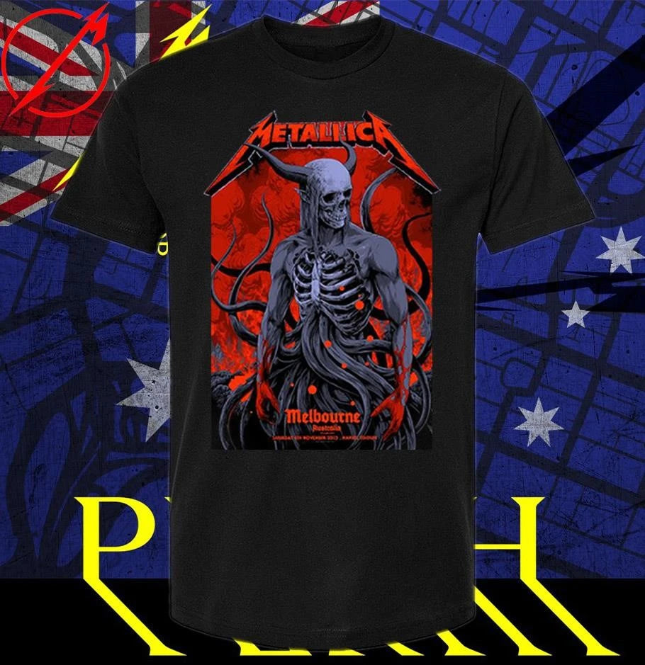 Official Metallica M72 Melbourne Australia November 8, 2025 Art Ken Taylor’s Pop-up shop T-Shirt