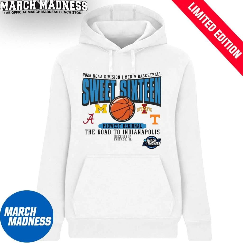 Official Midwest Regional Teams 2026 NCAA Division I Men’s Basketball Sweet Sixteen T-Shirt