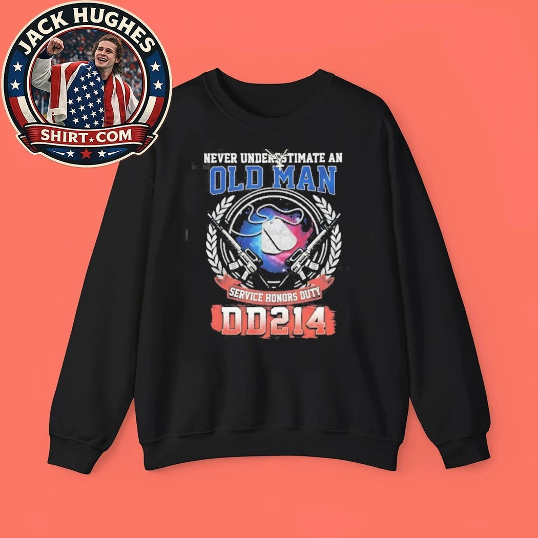 Official Never Underestimate An Old Man Dd214 Service Honors Duty Shirt
