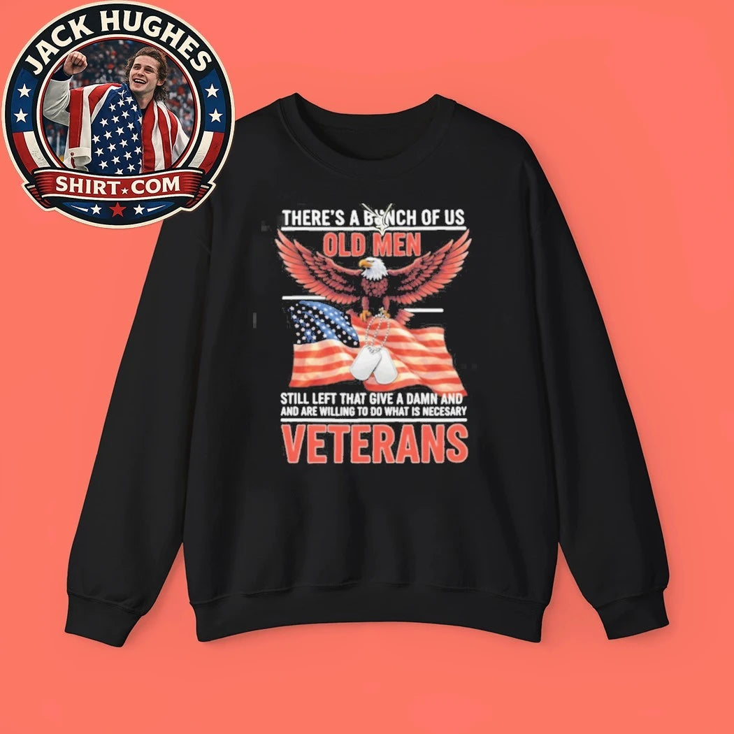 Official Old Men Veterans Still Give A Damn American Flag Dog Tags Shirt