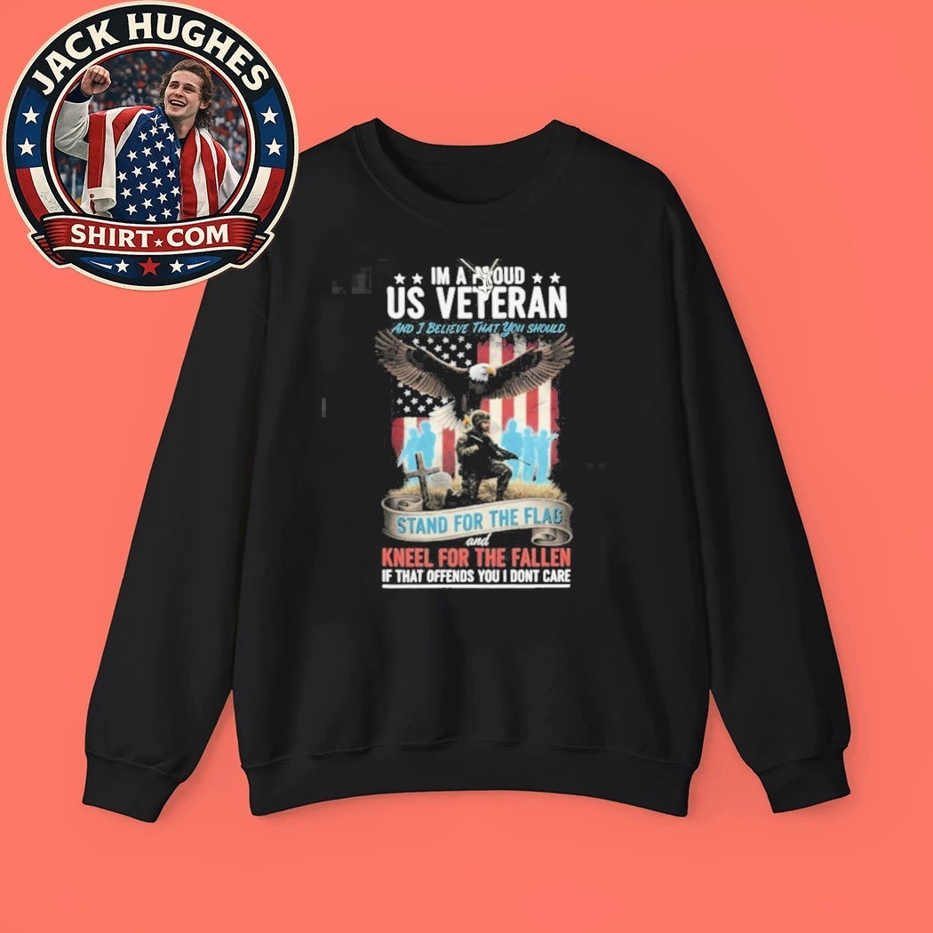 Official Proud Us Veteran Stand For The Flag Kneel For The Fallen Shirt