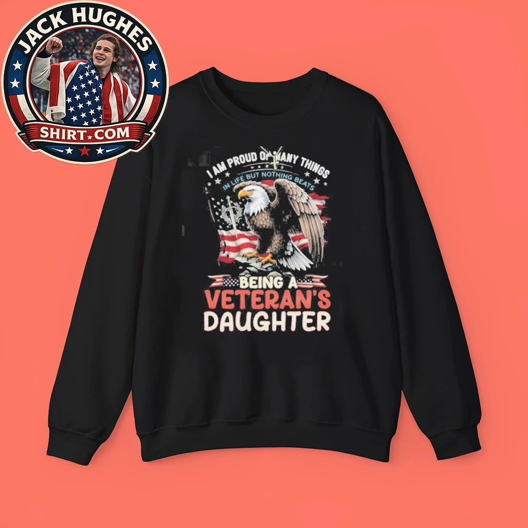 Official Proud Veteran #8217 S Daughter American Flag Eagle Shirt