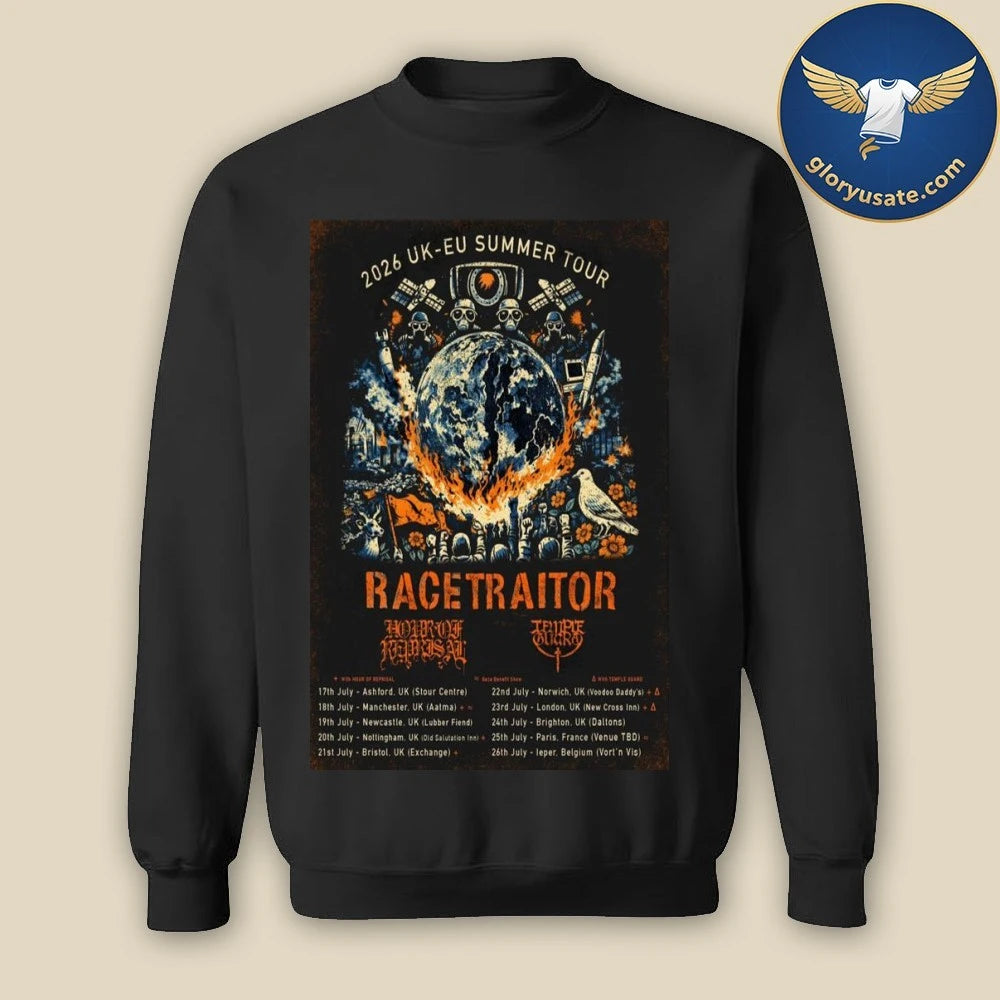 Official Racetraitor UK EU Summer Tour 2026 Poster Shirt