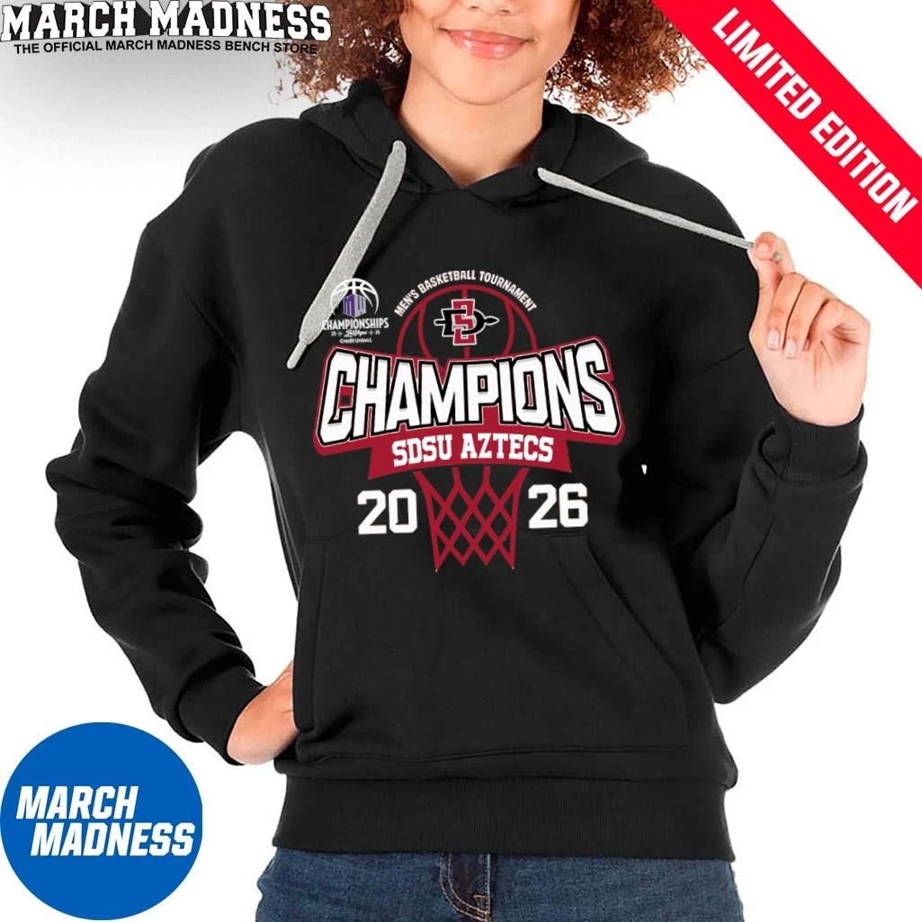 Official SDSU Aztecs 2026 Mountain West Conference Men’s Basketball Tournament Champions Shirt