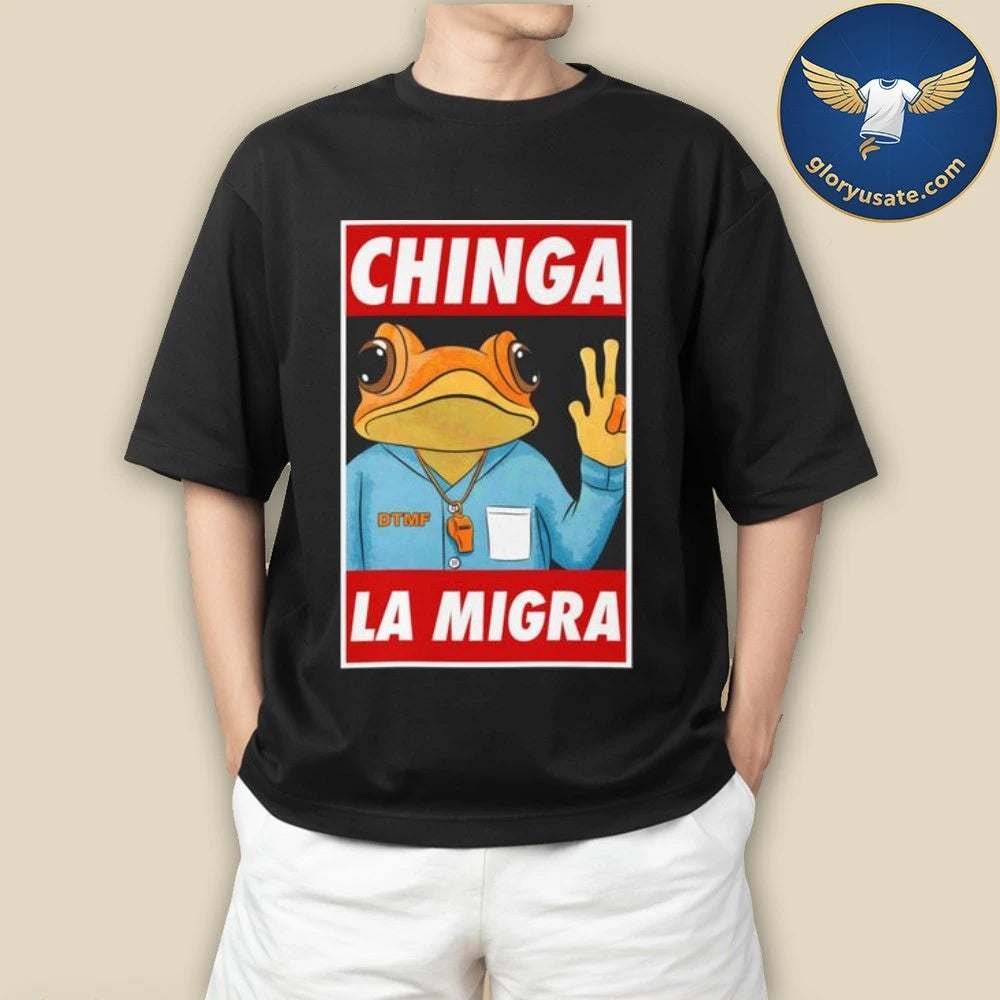Official Sapo Concho Chinga La Migra Poster Boxy Shirt