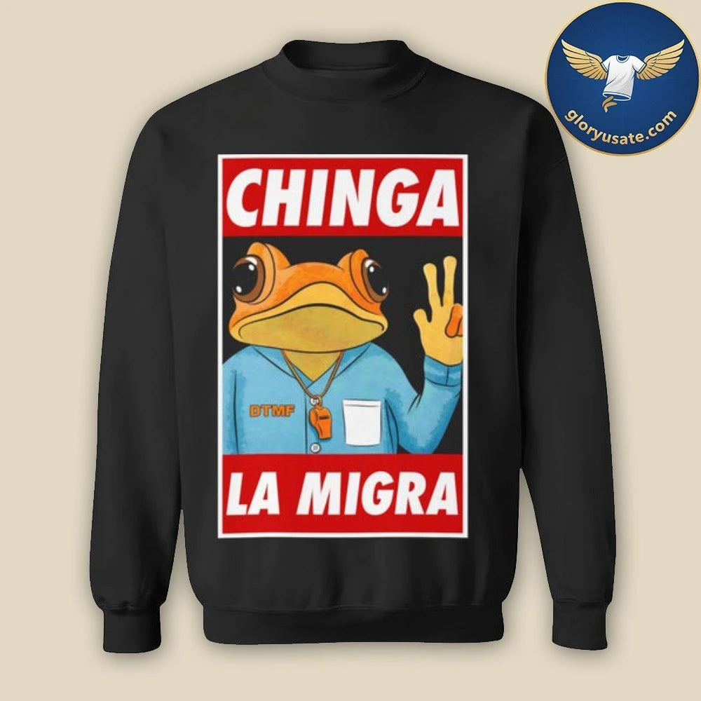 Official Sapo Concho Chinga La Migra Poster Boxy Shirt