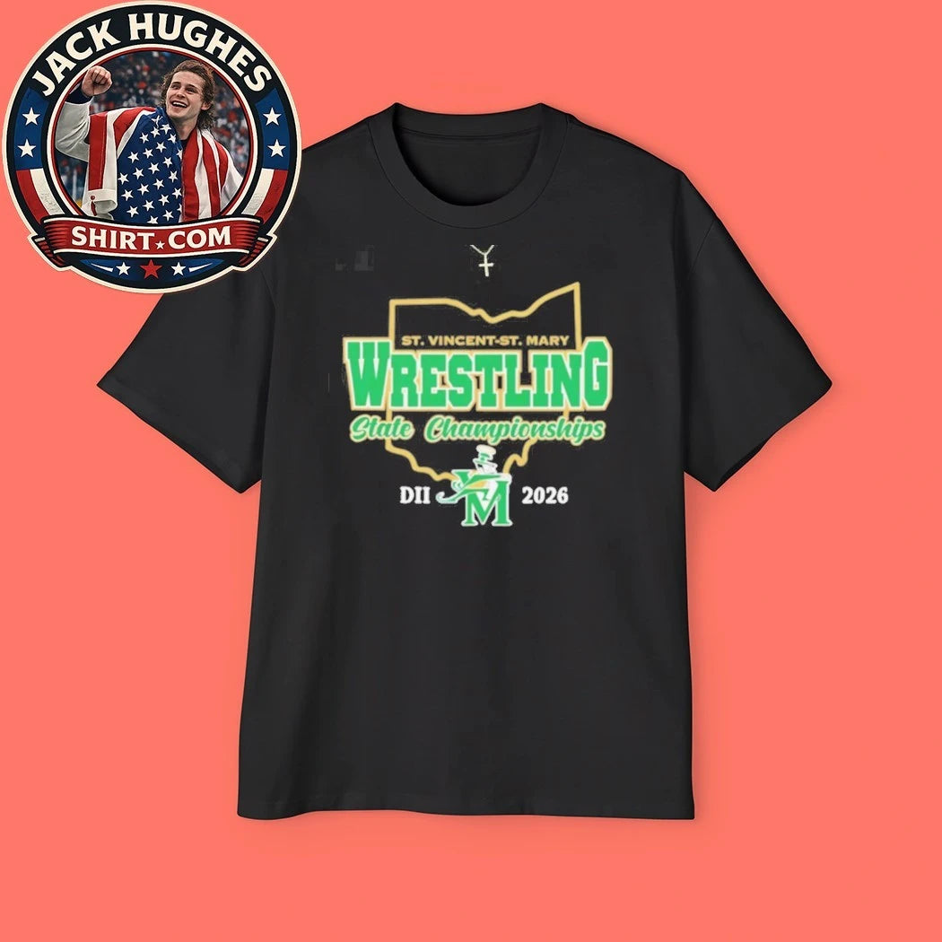 Official St Vincent St Mary Wrestling Dii State Championships 2026 Shirt