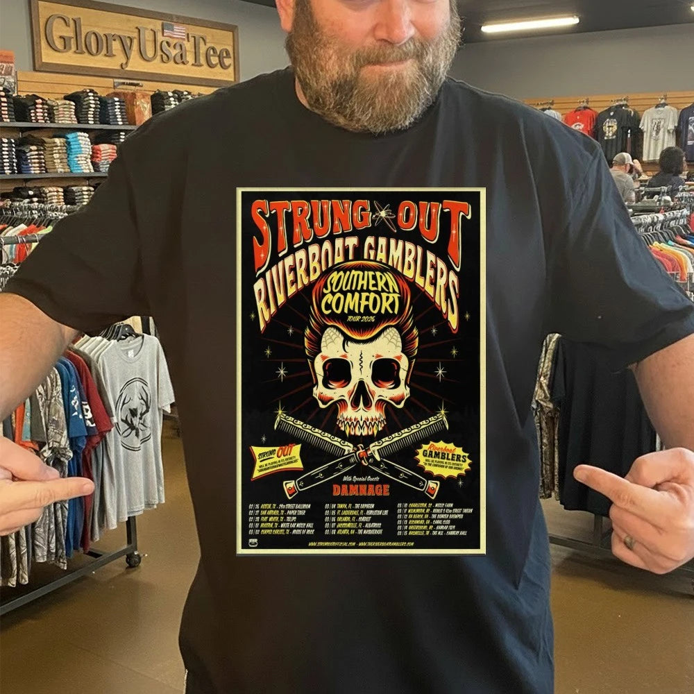 Official Strung Out 2026 Riverboat Gamblers Tour Poster Shirt