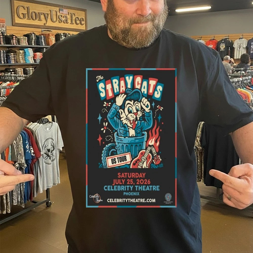 Official The Stray Cats July 25 2026 In Phoenix, AZ Tour Poster Shirt
