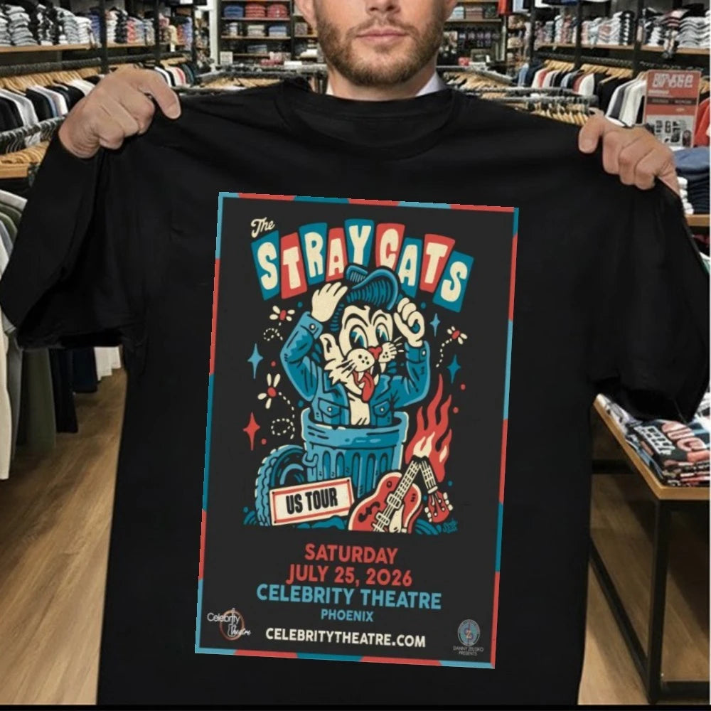 Official The Stray Cats July 25 2026 In Phoenix, AZ Tour Poster Shirt