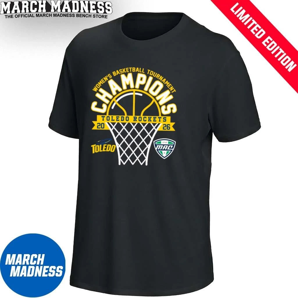 Official Toledo Rockets 2026 MAC Women’s Basketball Tournament Champions Shirt