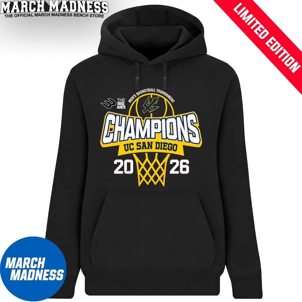Official UC San Diego Tritons 2026 The Big West Conference Men’s Basketball Tournament Champions Shirt