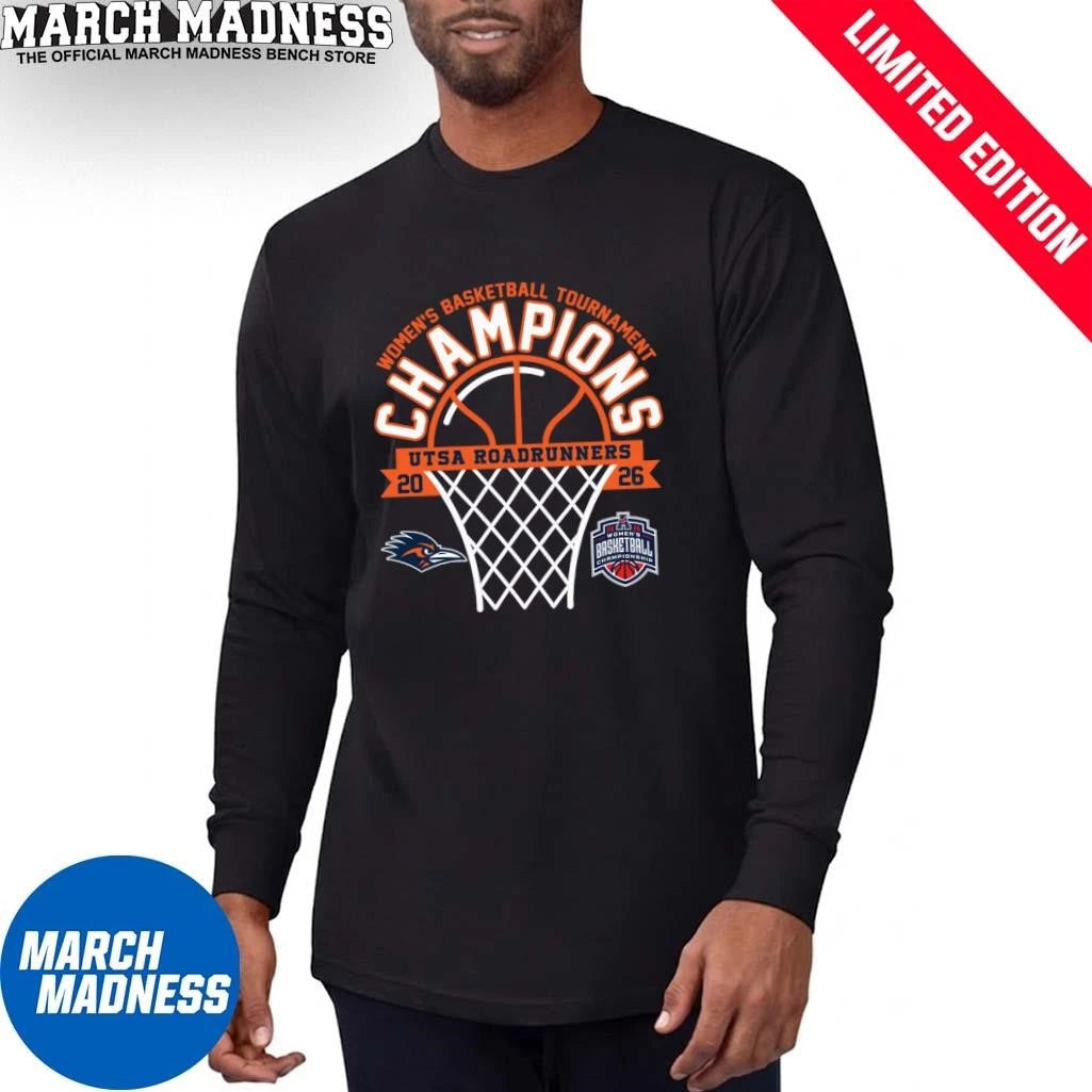 Official UTSA Roadrunners 2026 American Conference Women’s Basketball Tournament Champions Shirt