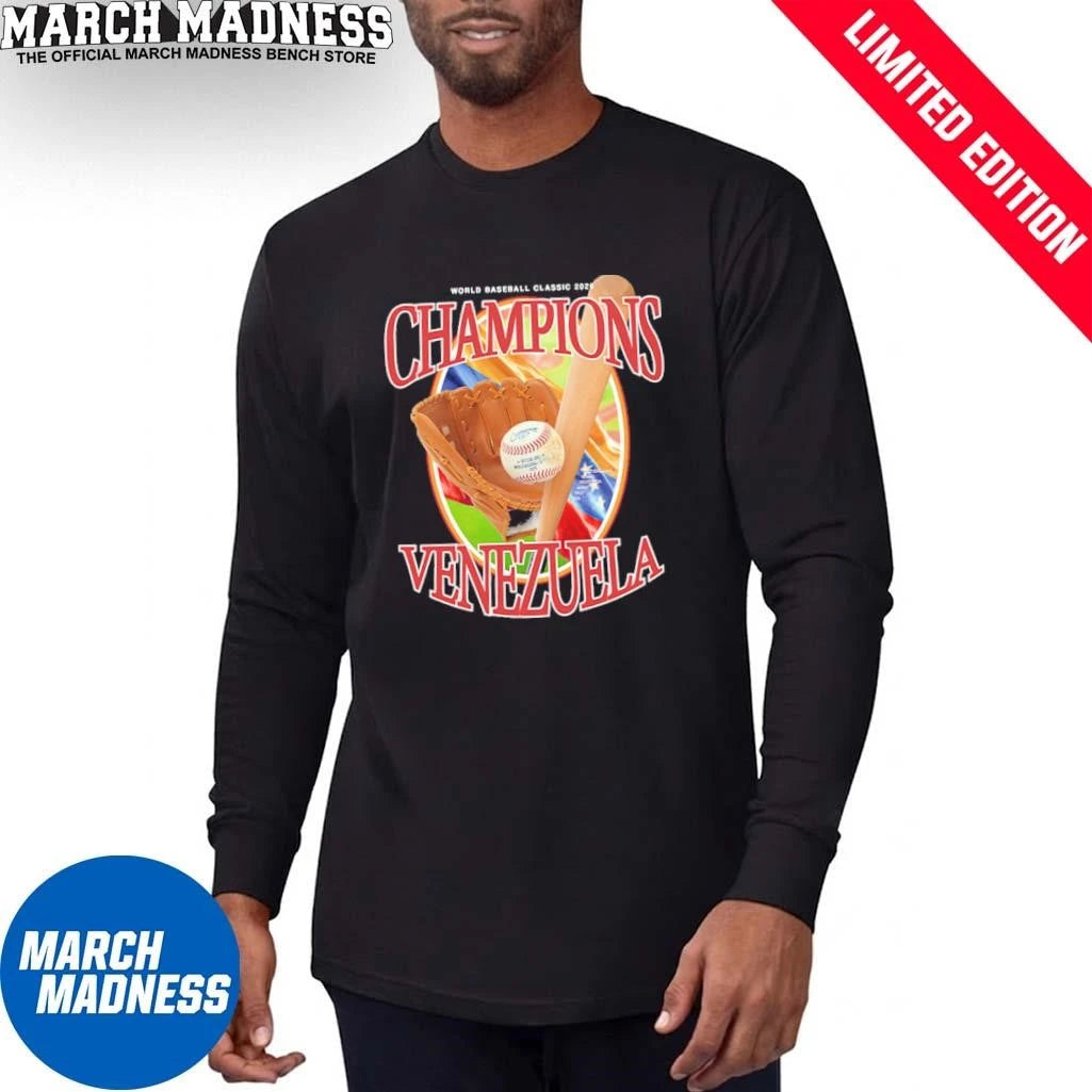 Official Venezuela Baseball Champions 2026 World Baseball Classic Vintage Shirt