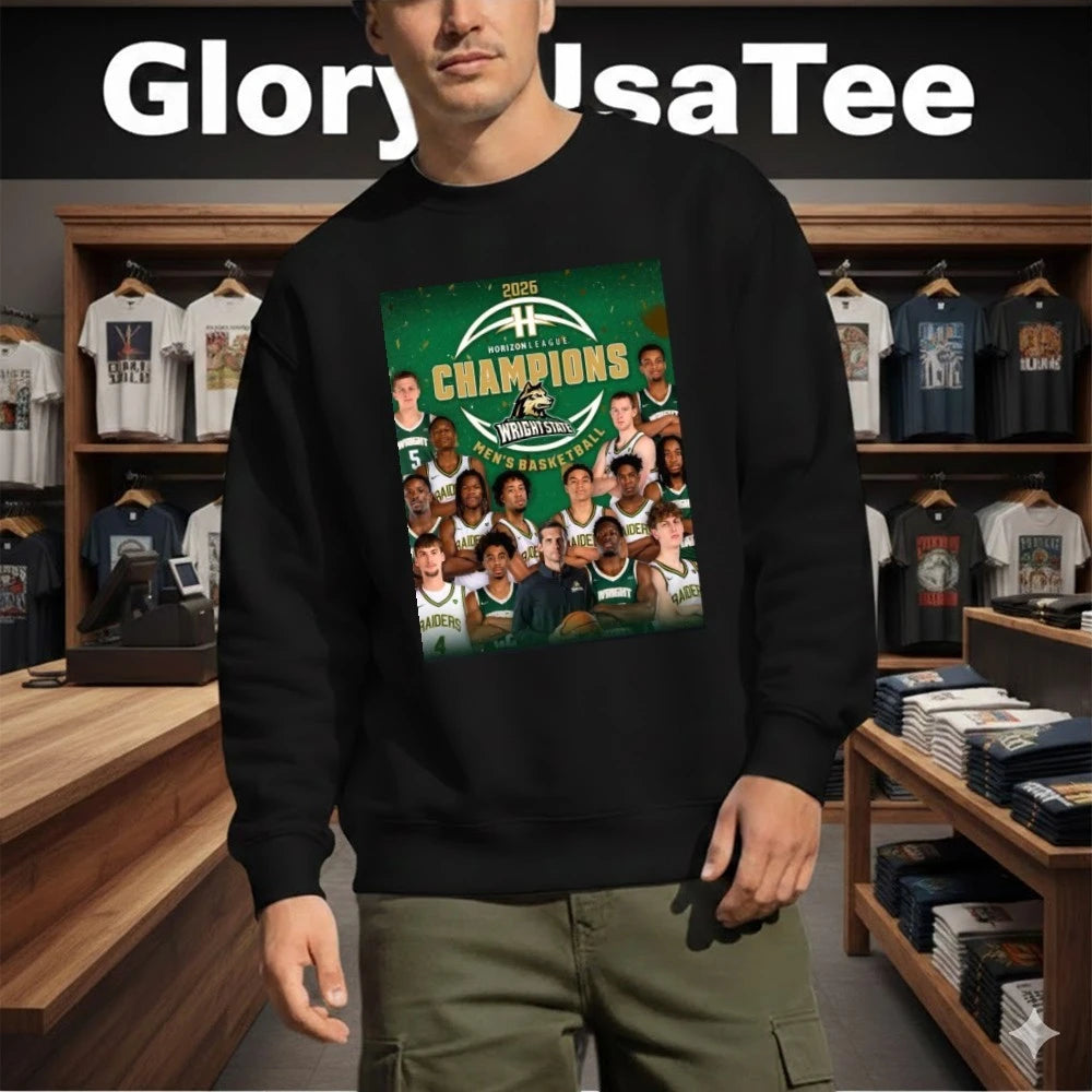 Official Wright State Raiders Men’s Basketball 2026 Horizon League Champions Shirt