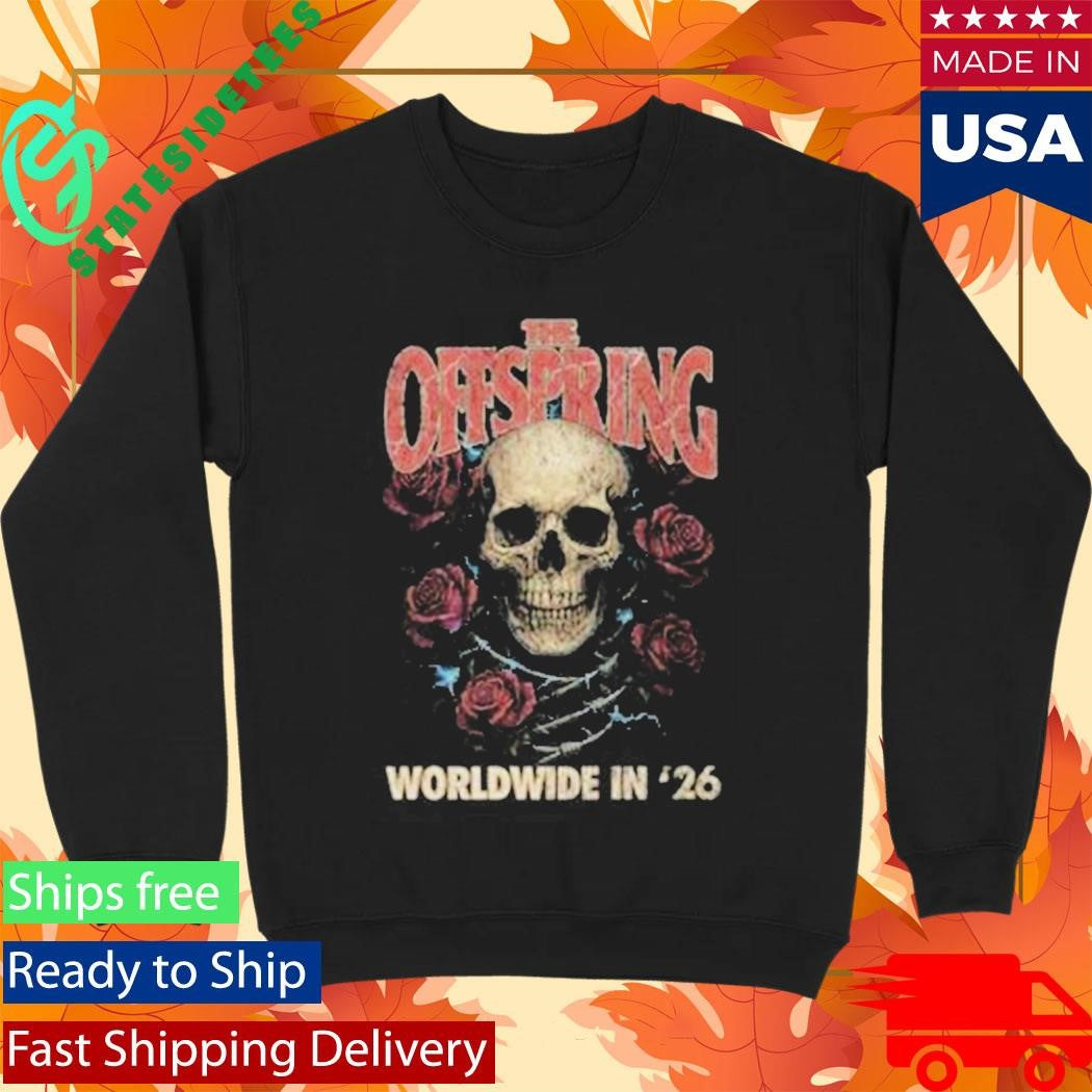 Offspring Rose Skull 2026 Tour Shirt