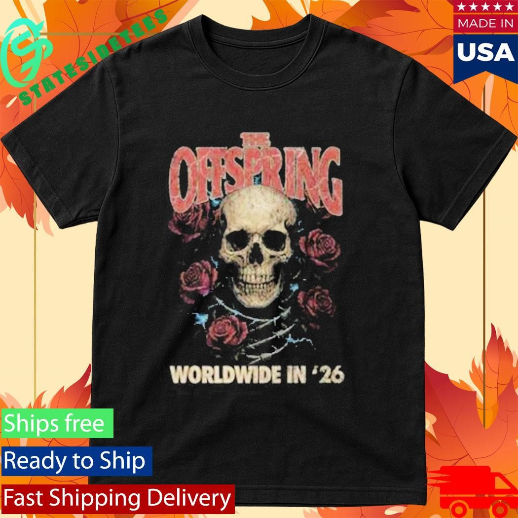 Offspring Rose Skull 2026 Tour Shirt