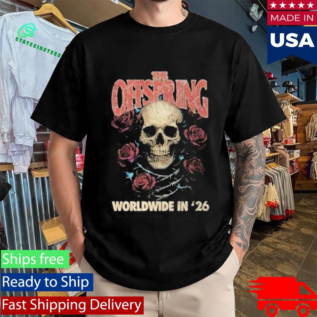Offspring Rose Skull 2026 Tour Shirt