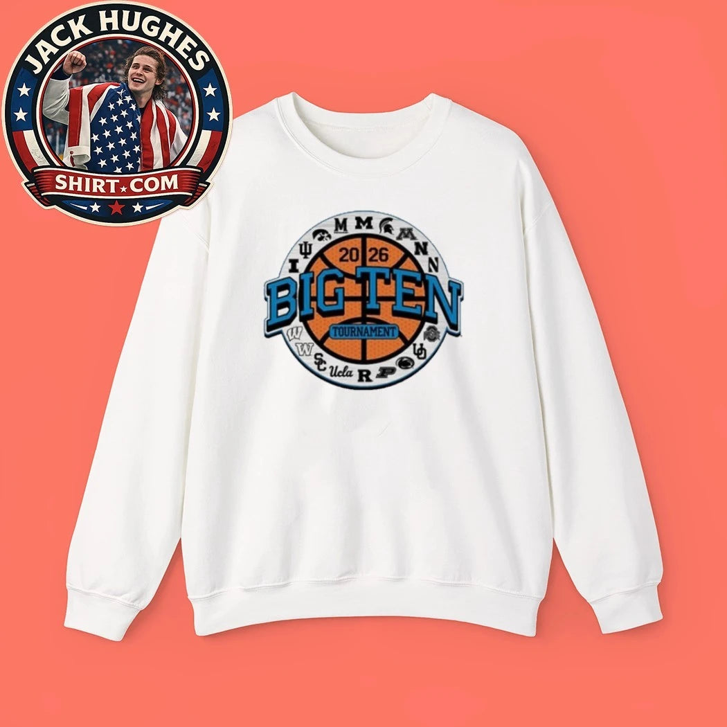 Original 2026 Big Ten Mens Basketball Tournament Schools Circular Graphic Shirt